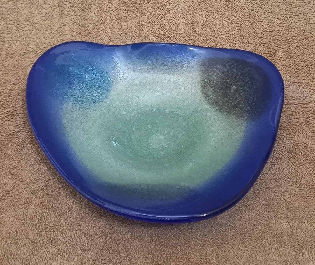 稲嶺盛吉 皿 琉球ガラス 大皿 現代の名工 泡ガラス 稲嶺盛吉さん