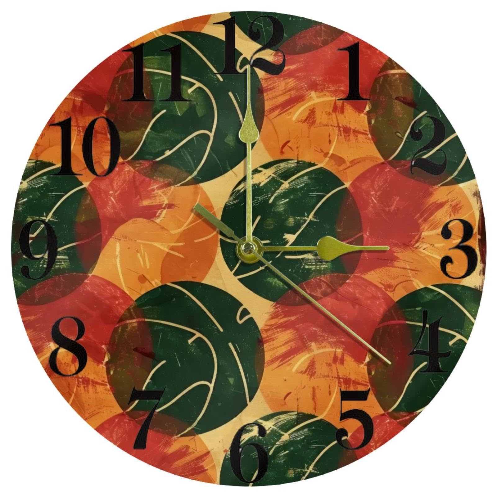 Horloge grunge silencieuse à quartz pour salon et bureau chic