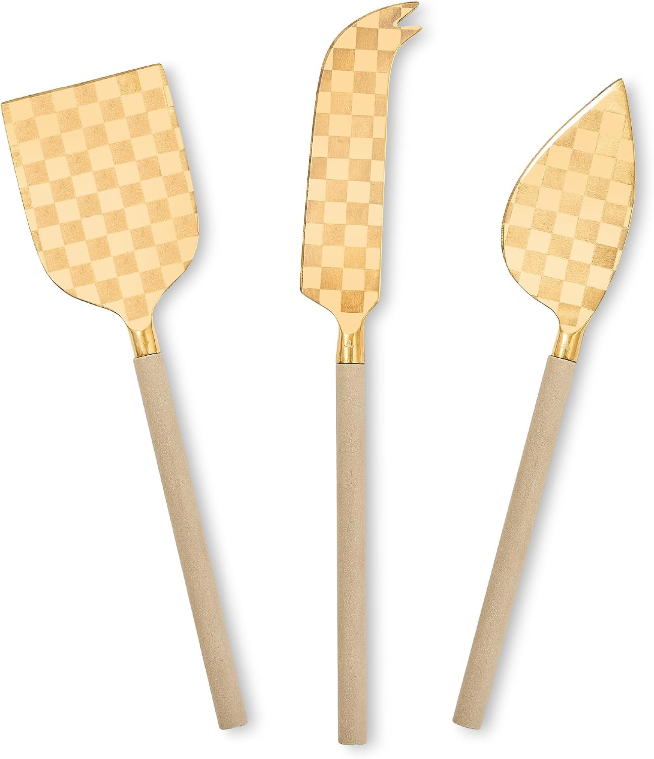 MACKENZIE-CHILDS 2-Piece Spreader Set, Stainless-Steel Butter Knife Set, Mocha