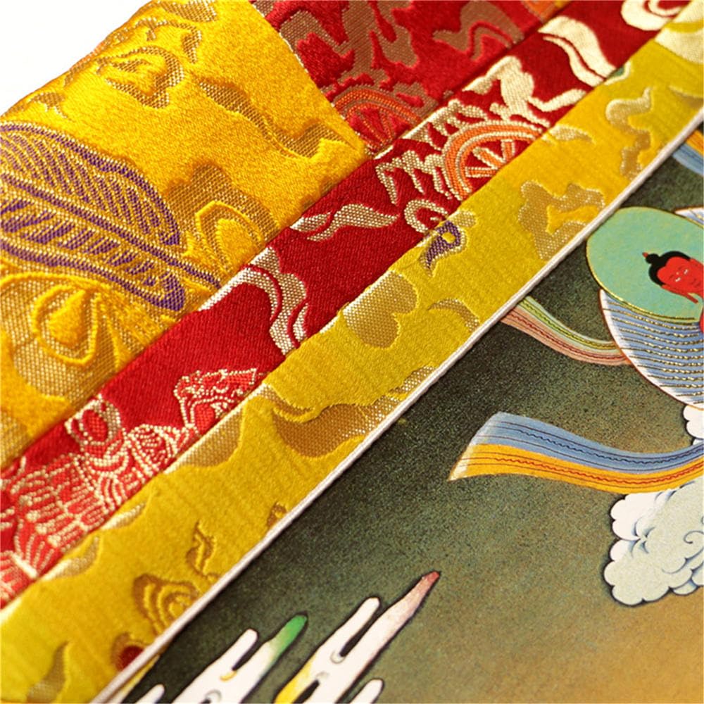 Gandhanra Art tibétain Thangka – Tapihritsa Thangka la religion Bön – Impression giclée numérique haute résolution et double couche encadrée à la main – Tapisserie bouddhiste à suspendre – 119,4 x