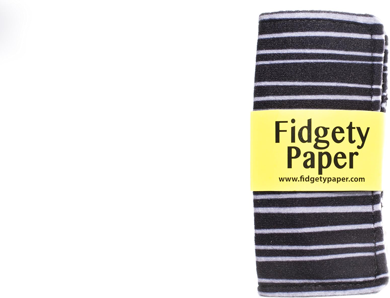 Pocket Fidgety Paper - Baby Paper - Great for Teething and Play - Black and Grey Stripes - Fidgety Paper