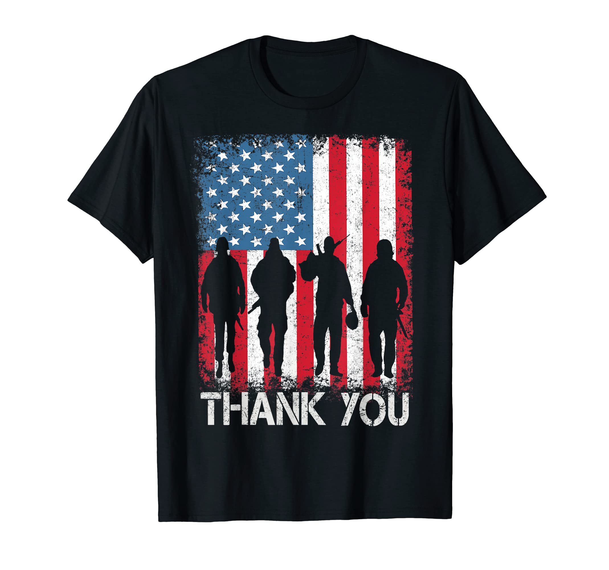The Patriotic AmericanPatriotic American Flag Thank You For Men Women Kid Girl Boy T-Shirt