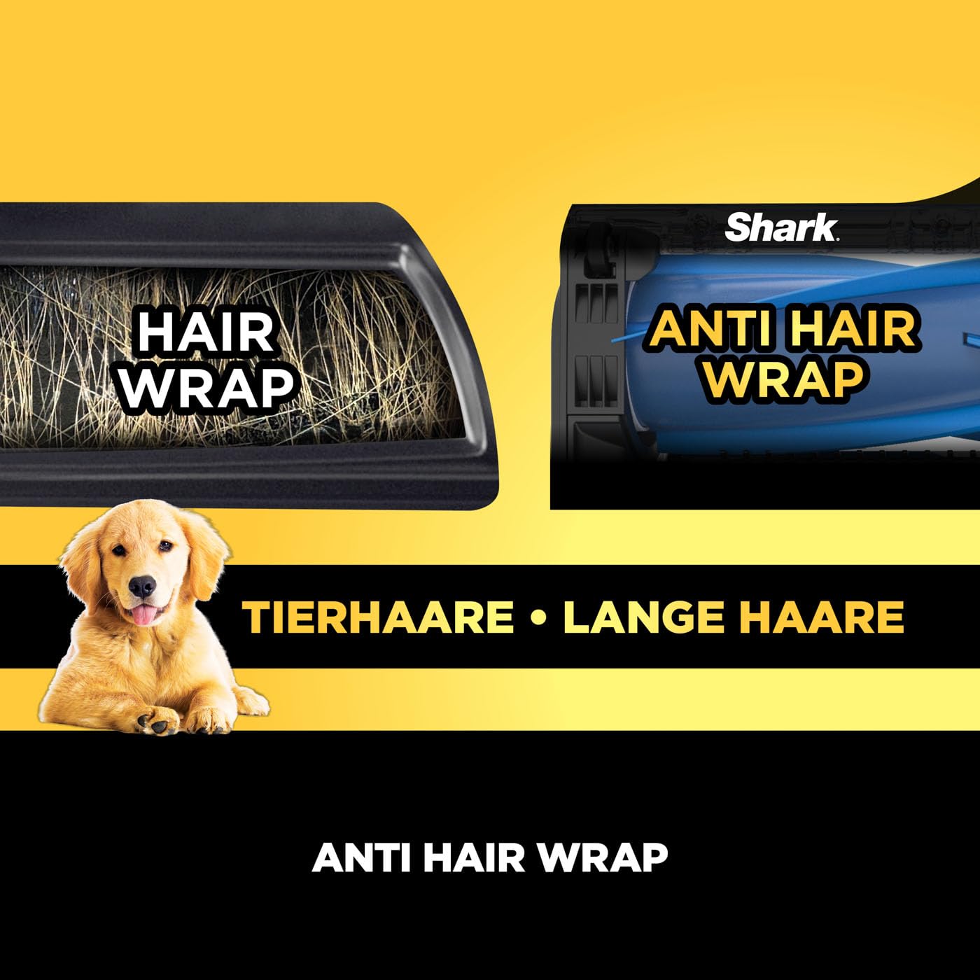 Shark kabelloser Akku-Staubsauger m. FloorDetect, Anti-Hair-Wrap, BU1120EU | PowerFins, 40 Min Laufzeit, LED-Display, Staubsauger kabellos & Handstaubsauger-Modus m. Fugendüse, Weiß und Marineblau