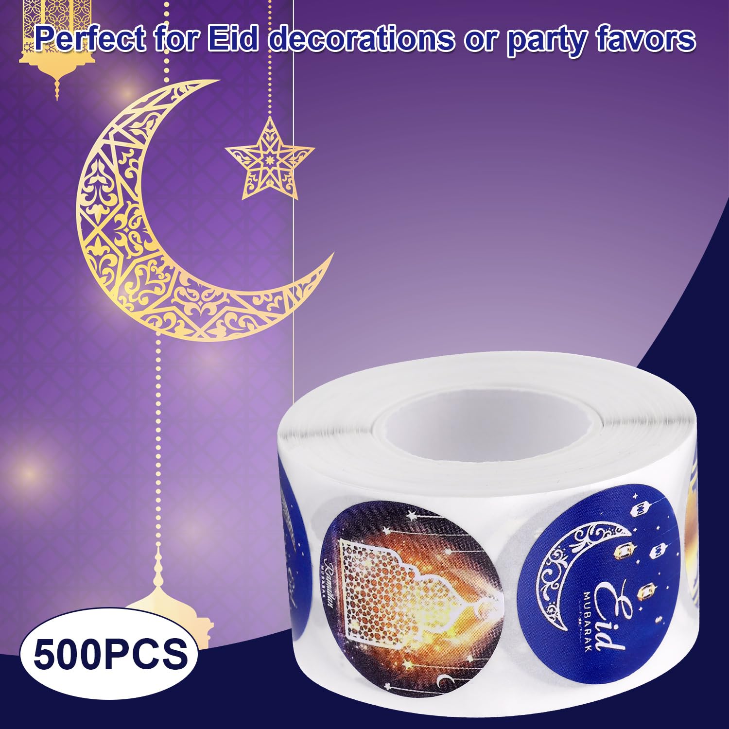 400 Stück Eid Mubarak Aufkleber Ramadan Sticker,Ramadan Aufkleber,Eid