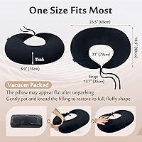 Vista 5 de AOSSA BBL - Almohada después de cirugía para dormir, levantamiento de glúteos brasileño postcirugía para sentarse a conducir, cojín de asiento