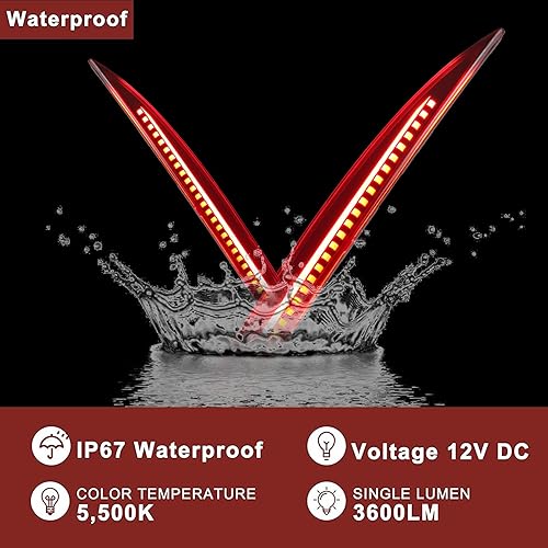 Miniatura 5 de BINQIGOO Luces reflectoras LED de parachoques trasero para Tesla modelo Y 2021-2023 funciona como luz de freno DRL con señal de giro secuencial