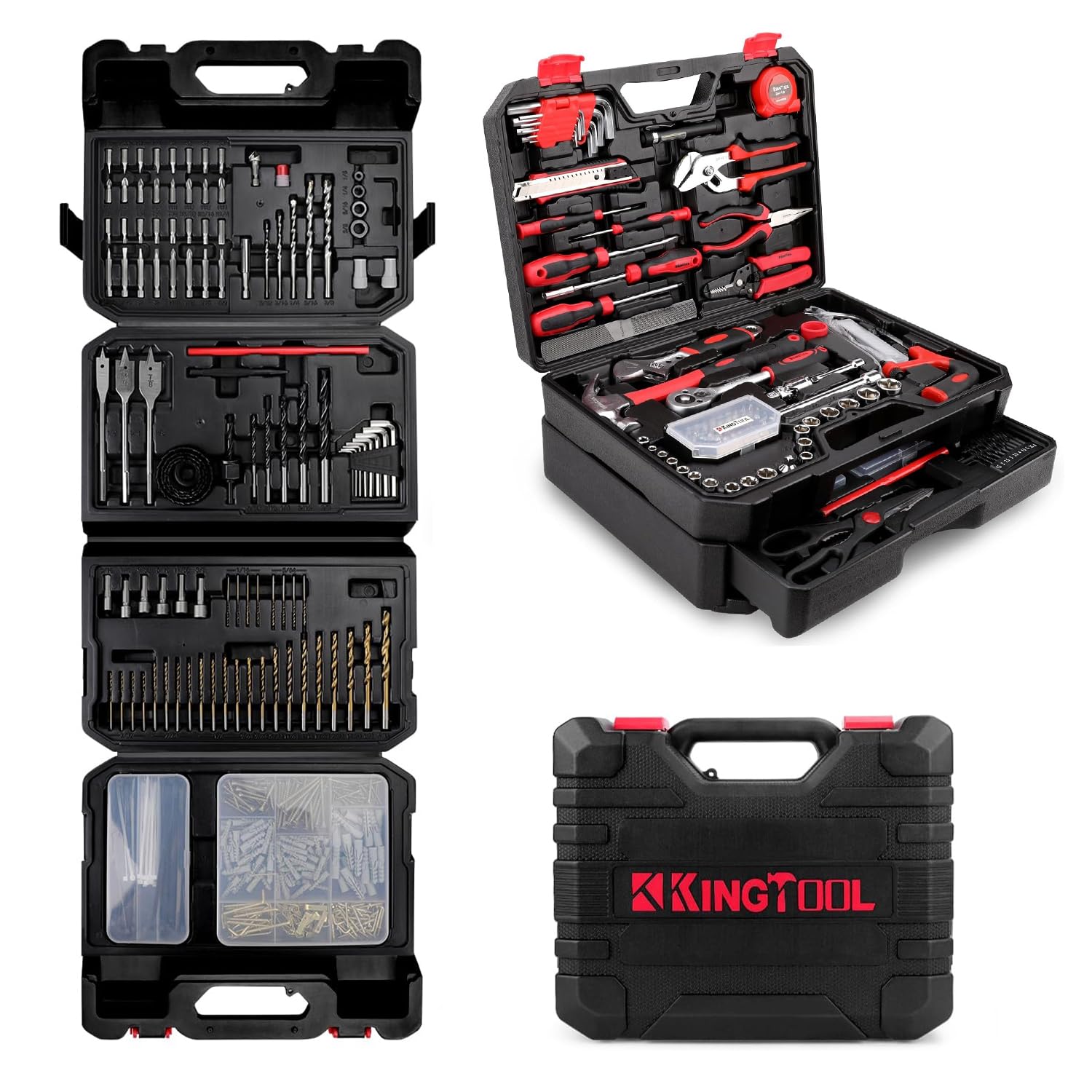 KingTool325 Piece Home Repair Tool Kit Bundle with 418 PCS Drill Bit Set