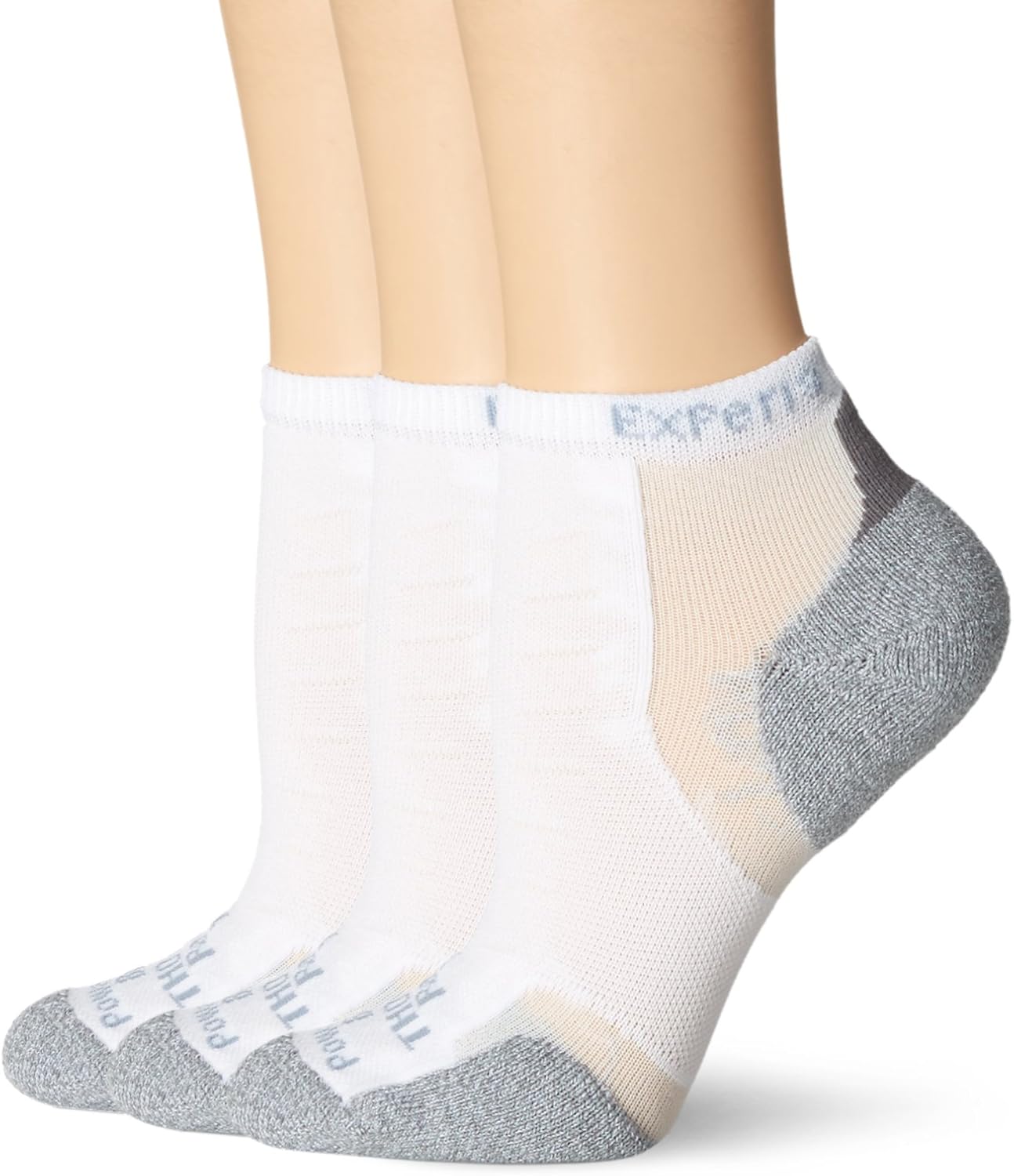 Thorlo Women's Experia Micro-Mini Crew Sock 3 Pack, White, 11