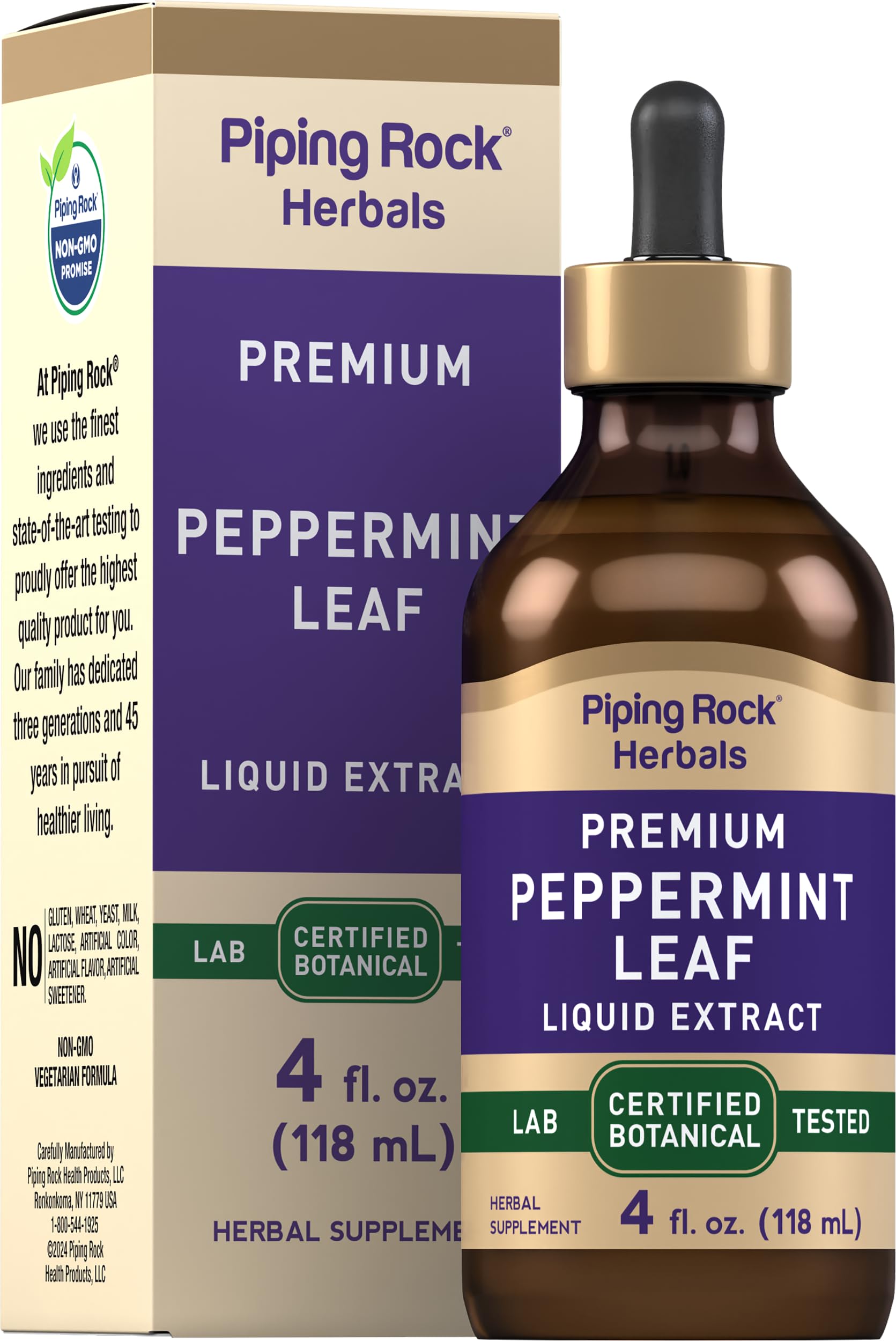 Amazon.com: Piping Rock Peppermint Liquid Drops | 4 Fl Oz | Herb Leaf  Extract | Alcohol Free Tincture Supplement