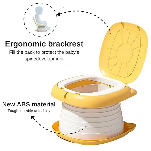 Miniatura 6 de MooieBaby's Cat Design - Orinal portátil de viaje para niños pequeños, cómodo inodoro de entrenamiento para niñas y niños, inodoro plegable para