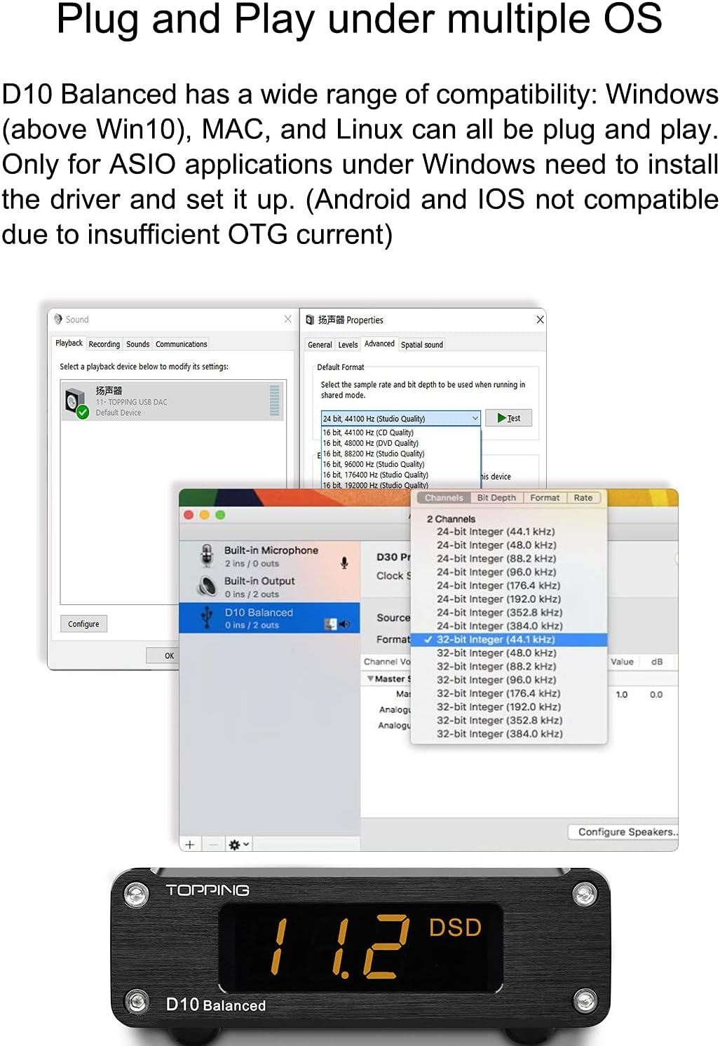 Flаѕh Sаlе Linsoul Topping D10 Balanced USB DAC with ES9038K2M, XMOS XU208, ASIO Drivers, Balanced TRS/XLR Output, Automatic Power on/Off, Support DSD256 PCM384 (Silver) Tор Brаndѕ Linsoul Topping D10 Balanced USB DAC with ES9038K2M, XMOS XU208, ASIO Drivers, Balanced TRS/XLR Output, Automatic Power on/Off, Support DSD256 PCM384 (Silver)