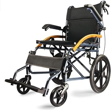 Foldable Wheelchair for Home, Ultralight Wheelchair, Foldable Lightweight Transport Wheelchairs, Travel Wheelchair, Active Wheelchair, Self Propelled Wheelchairs for Disabled Elderly