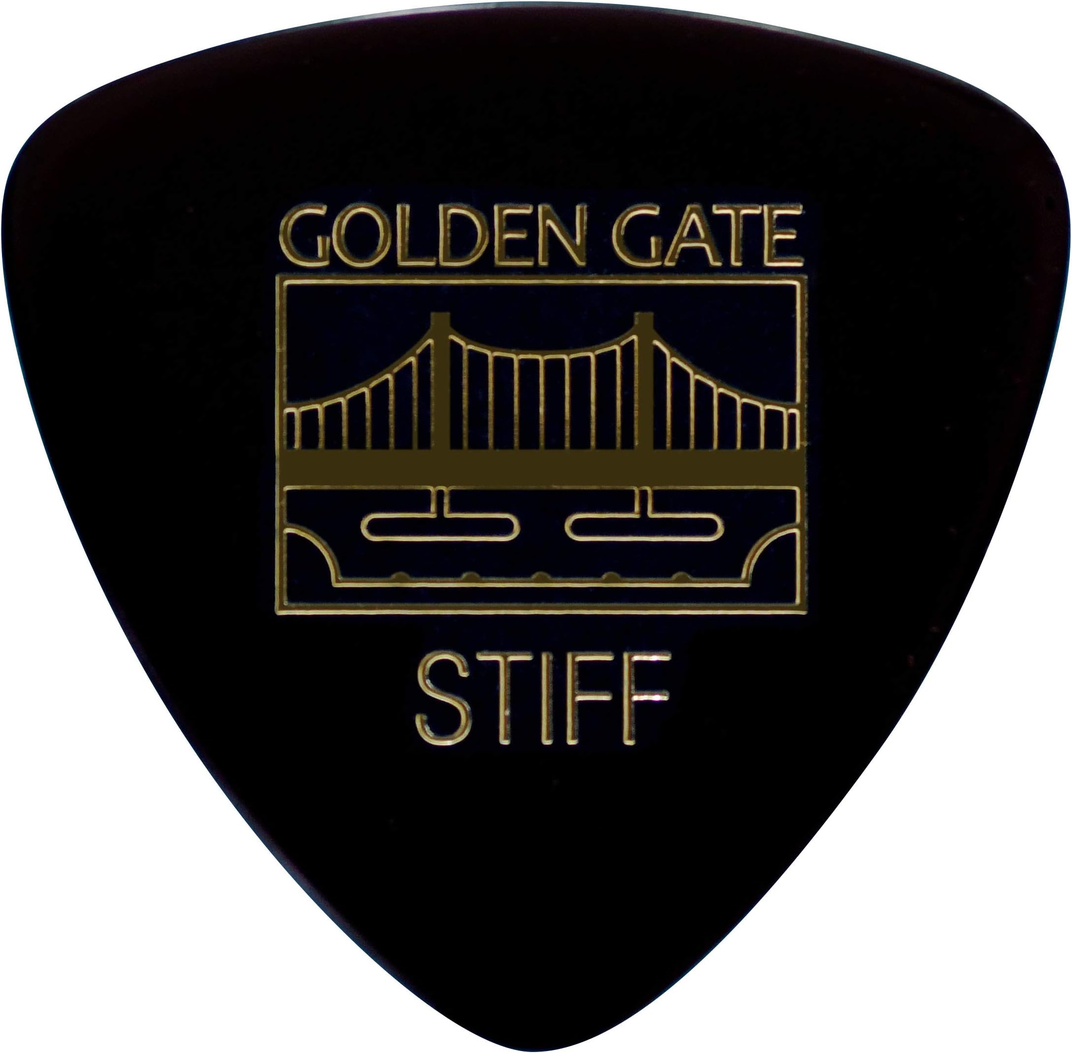 Golden Gate MP-303 Deluxe Flat Pick - Large Triangle - Black - Stiff