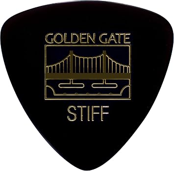 Golden Gate MP-303 Deluxe Flat Pick - Large Triangle - Black - Stiff