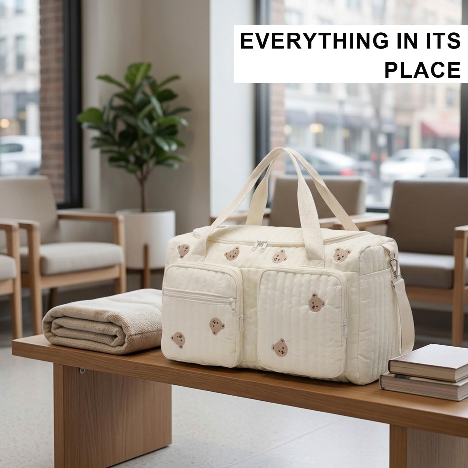 Baby Hospital Bag, Hospital Bag Essentials for Mum and Baby, Spacious Design with 48x22x26cm Dimensions — view 6
