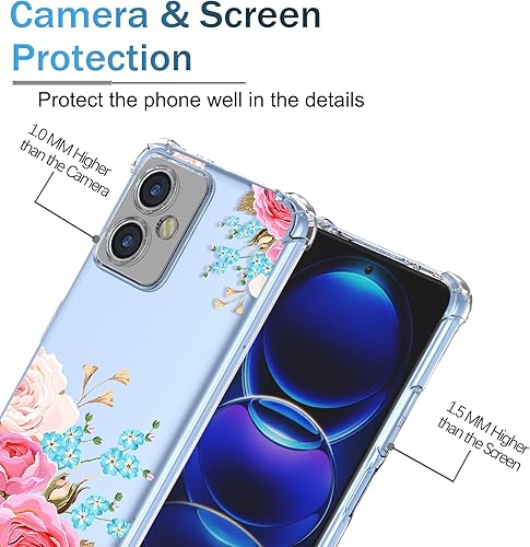 Miniatura 9 de OEURVQO Funda para Poco X3 NFC, Poco X3 Pro Poco X3, transparente, lindo, degradado, colorido, delgado, suave, TPU, a prueba de golpes,