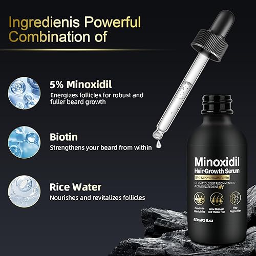 Miniatura 8 de 5% de minoxidil para el crecimiento del cabello de las mujeres, tratamiento de crecimiento del cabello para hombres y mujeres, suero de crecimiento