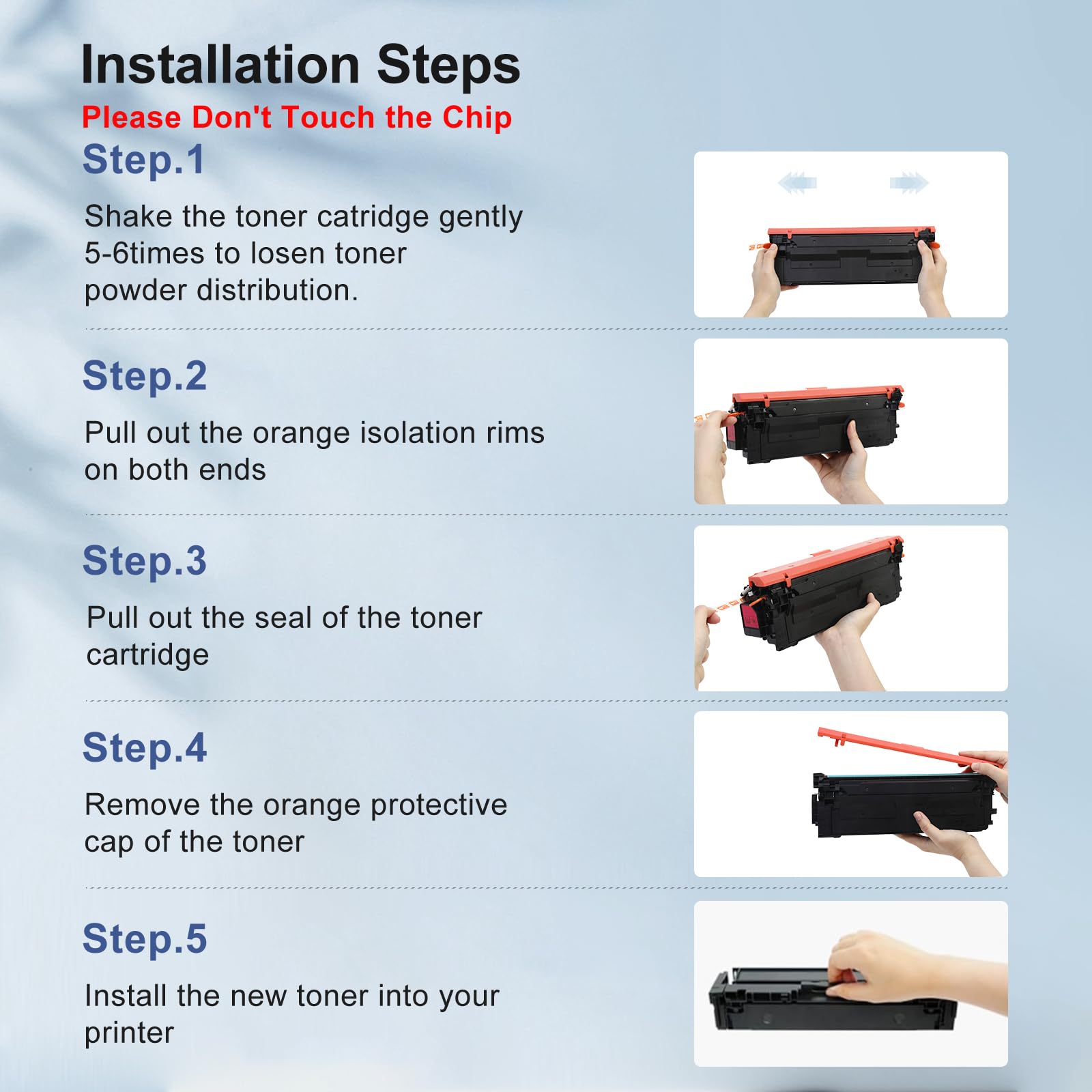 4 Pack Toner Replacement for HP 508A Toner Cartridge - CF360A CF361A CF362A CF363A High Yield to use with HP Color Laserjet M553 M553n M553X M553dn M552 M552dn M557 M577c M577dn M577f M577z (4 Pack)