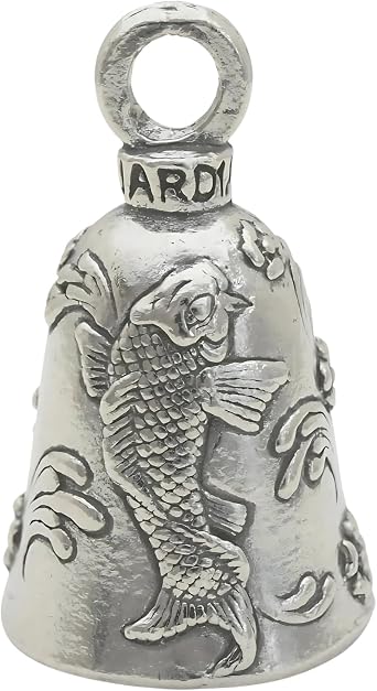 Guardian Bell Animals Good Luck Bell w/Keyring & Black Velvet Gift Bag | Motorcycle Bell | Lead-Free Pewter | Made in USA
