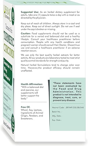 Miniatura 6 de Suplemento de cúrcuma Hrx - 60 cápsulas (paquete de 2) - Curcumina de cúrcuma, boswellia, cúrcuma y extracto de pimienta negra