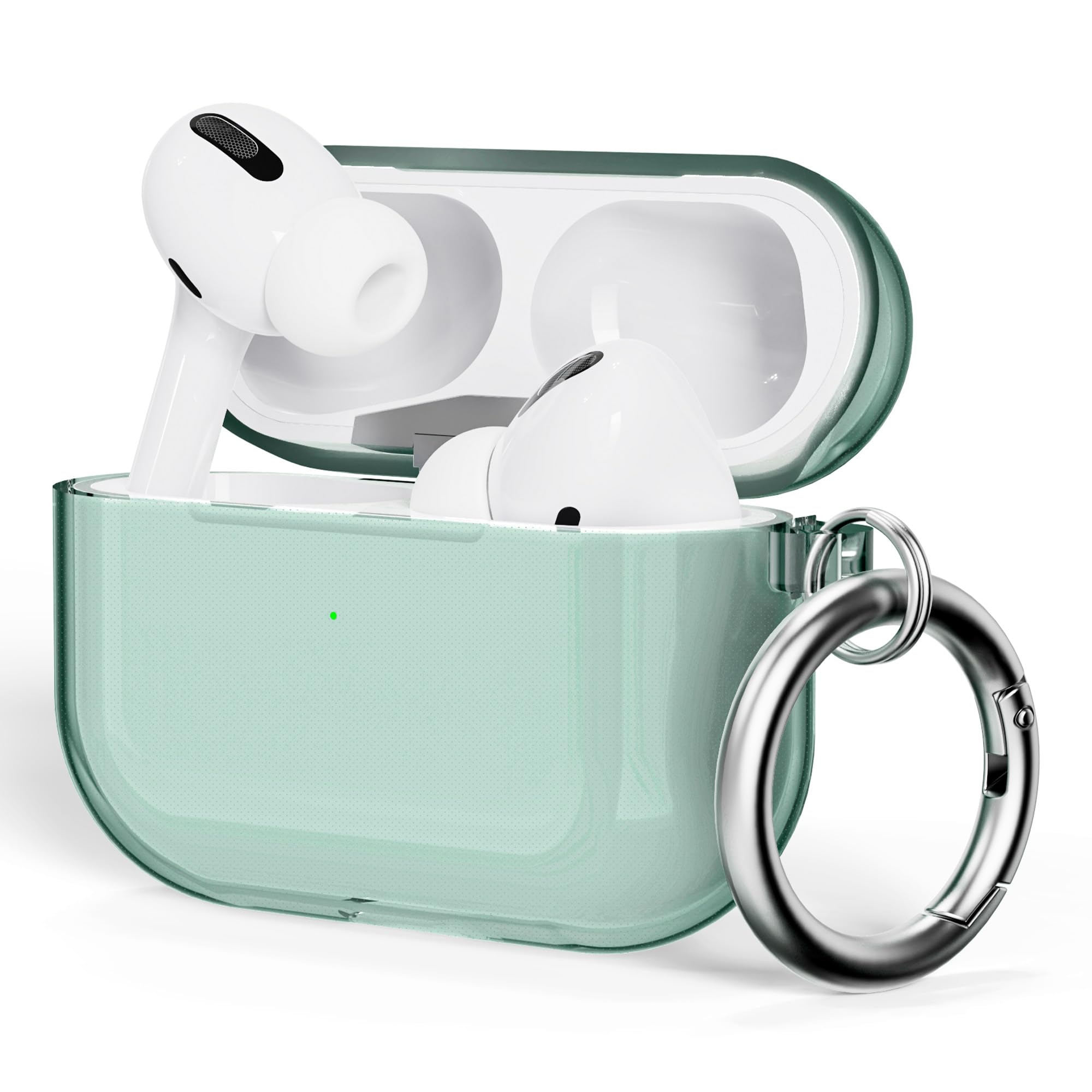 ULAK Compatible with Airpods Pro Case Clear, Designed Protective Cover Soft TPU Transparent Shockproof Case Accessories with Keychain for Airpods Pro