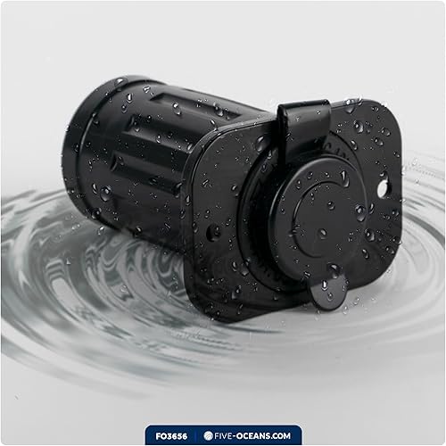 Miniatura 5 de Five Oceans Enchufe de alimentación USB de doble puerto impermeable marino, 12 voltios - 24 voltios, plástico ABS estabilizado UV, fácil