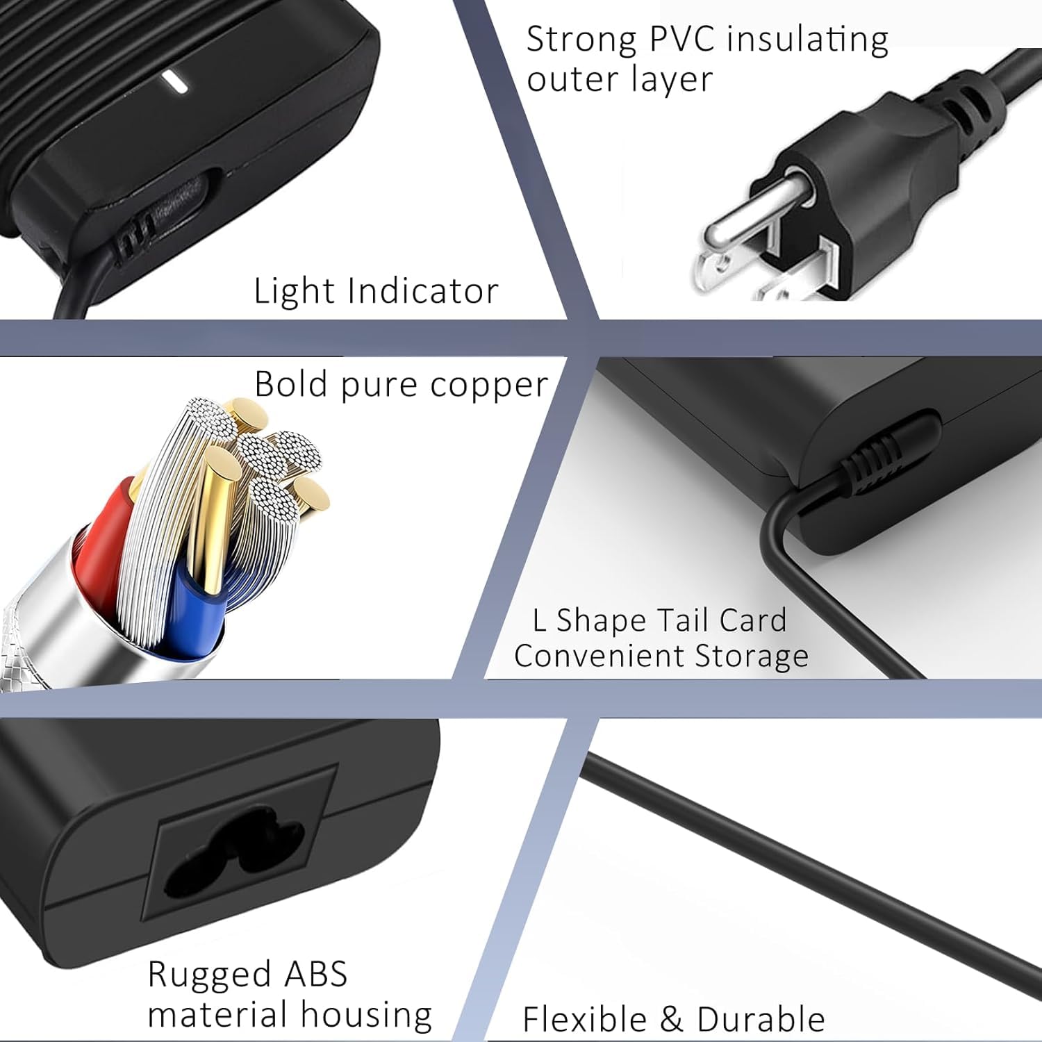 HonzcSR AC/DC Adapter Compatibile Per Dell Chromebook 13-7310 7310 RTGY4 82KK4 P66G P66G001 Charger Power Supply Cord Cable - Foto 2