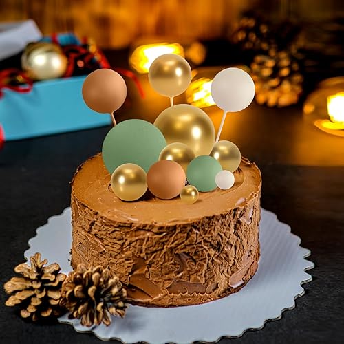 Miniatura 5 de ASTARON 32 piezas de decoración de pastel de bola, mini globos, bolas de espuma, palitos de espuma, para decoración de tartas, bolas de decoración
