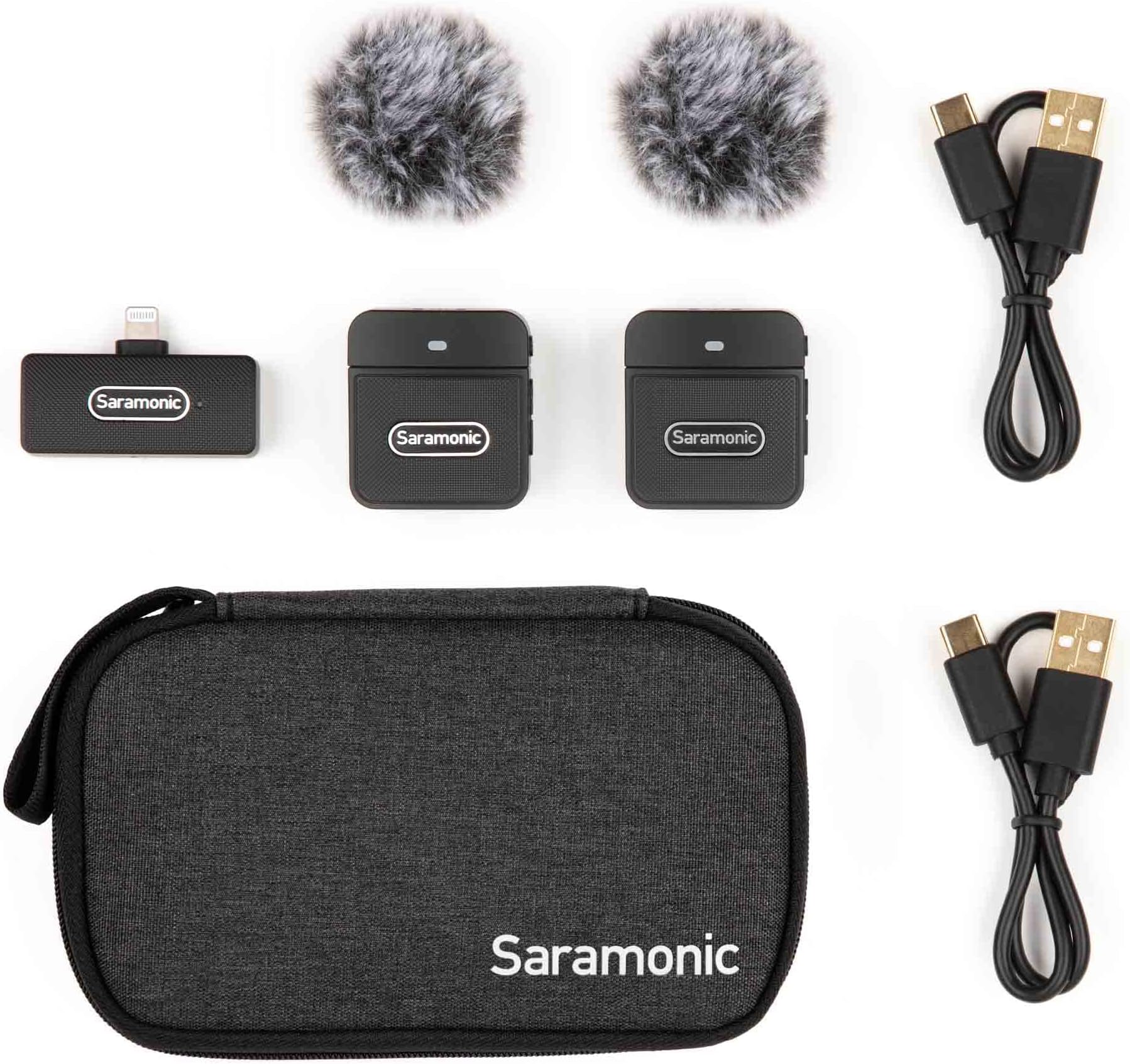 Blink 100 B4 TX+TX+RX 2-Person 2.4GHz Micro Clip-On Wireless System w/Device-Mountable Dual-Channel Lightning Receiver for iPhones & iPads