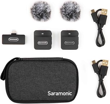 Saramonic Blink100 B4 Wireless Lavalier Microphone for iPhone Smartphone, 10h Battery, 164ft Transmission, Gain Control Lightning Wireless Lapel Mic for Live Streaming Video Conference Recording