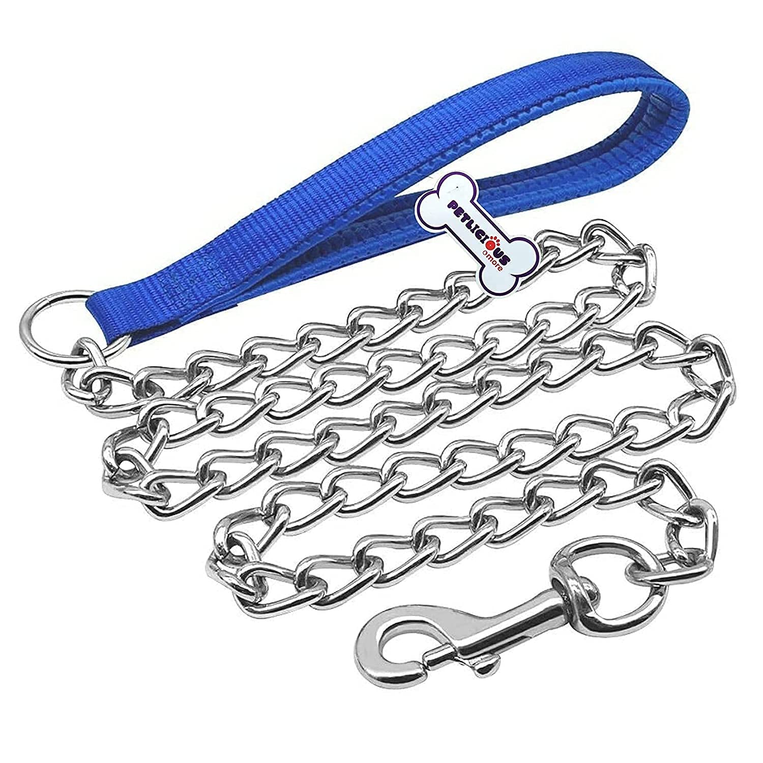 Petlicious & More® Heavy Duty Chai Leash for Dogs, Metal Dog Leash Dog Chain with Handle for Small & Medium Size Dogs (Size - Medium, Blue) (B09H3CV91V) Amazon Price History, Amazon Price Tracker