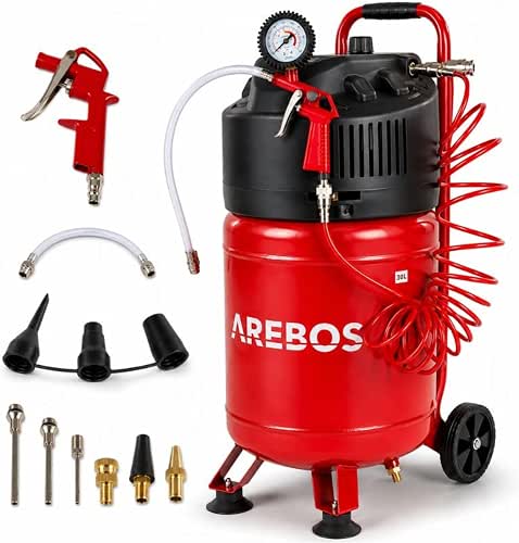 Bien choisir son compresseur 50l au meilleur prix 23 Arebos Compresseur d'air | avec kit d'accessoires 13 pièces |