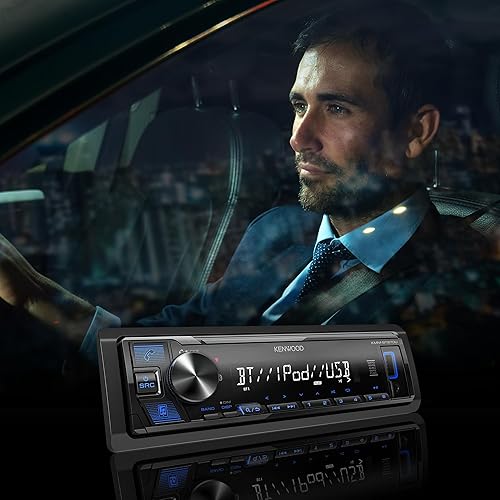 Miniatura 7 de KENWOOD KMM-BT270U Receptor Estéreo de Medios Digitales Bluetooth para Automóvil con Puerto USB  Radio AMFM, Reproductor MP3, LCD de Alto Contraste,