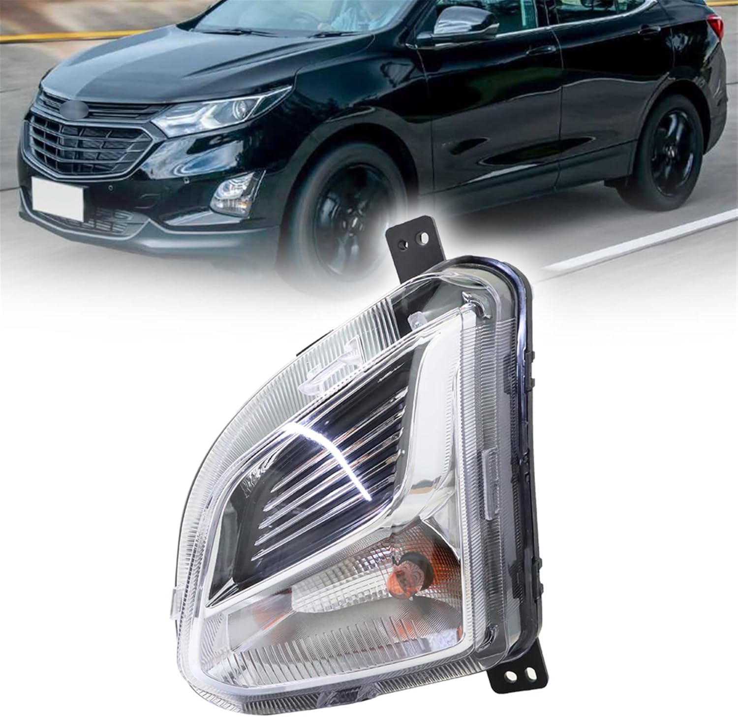 WFLNHB Fog Lights Replacement for 2018 2019 2020 Equinox Clear Lens Front Driving Fog Light Left Side(Driver Side)