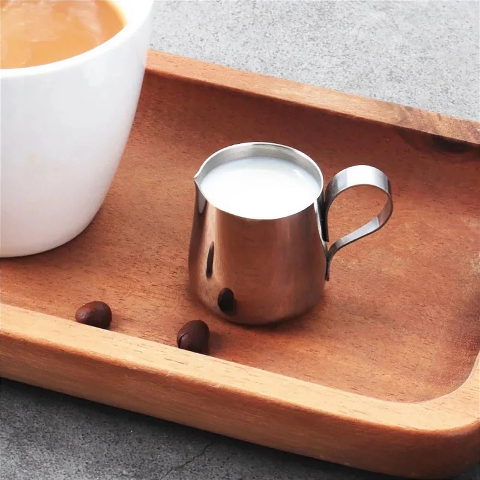 Mini pichets à lait en acier inoxydable 304, pot fleurs pointu, petit Jigger, outil café, tasses, pichet pour le Café la Mousse de Lait(30ml very small)