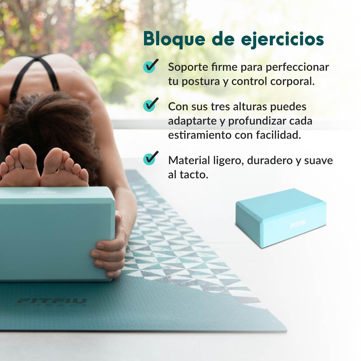 Set de Pilates con Esterilla y Correa FITFIU Fitness KITWELL con Accesorios para Yoga y Guía de Ejercicios Wellness