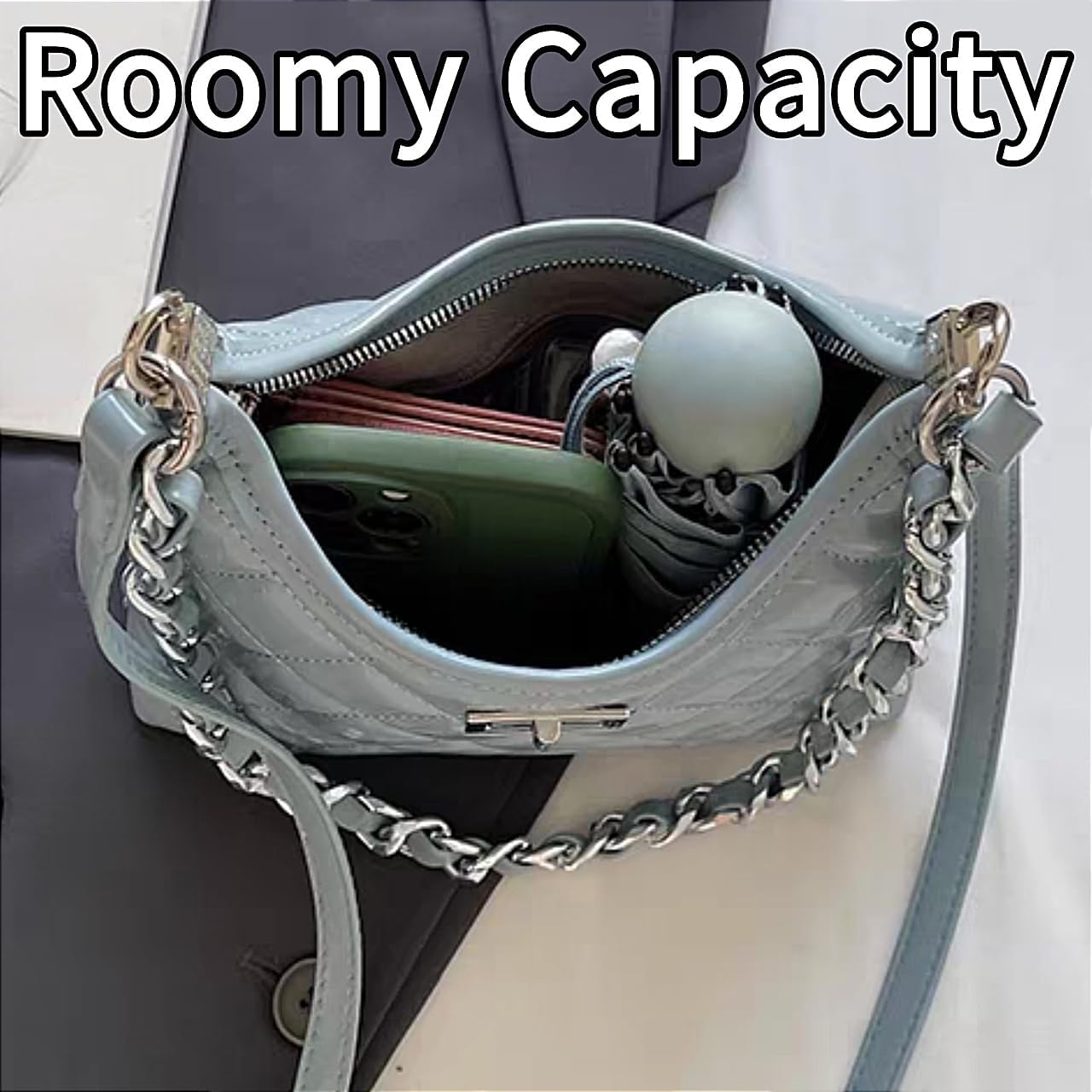 Quilted Crossbody Bags for Women Small Vintage Square Box Purse Boho Shoulder Handbags with Chain and Zipper