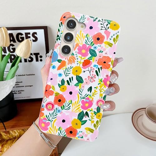 Miniatura 3 de J.west Funda para Galaxy S23 Plus 5G de 6.6 pulgadas, suave, a prueba de golpes, bonita funda protectora floral para mujer, diseño de flores de