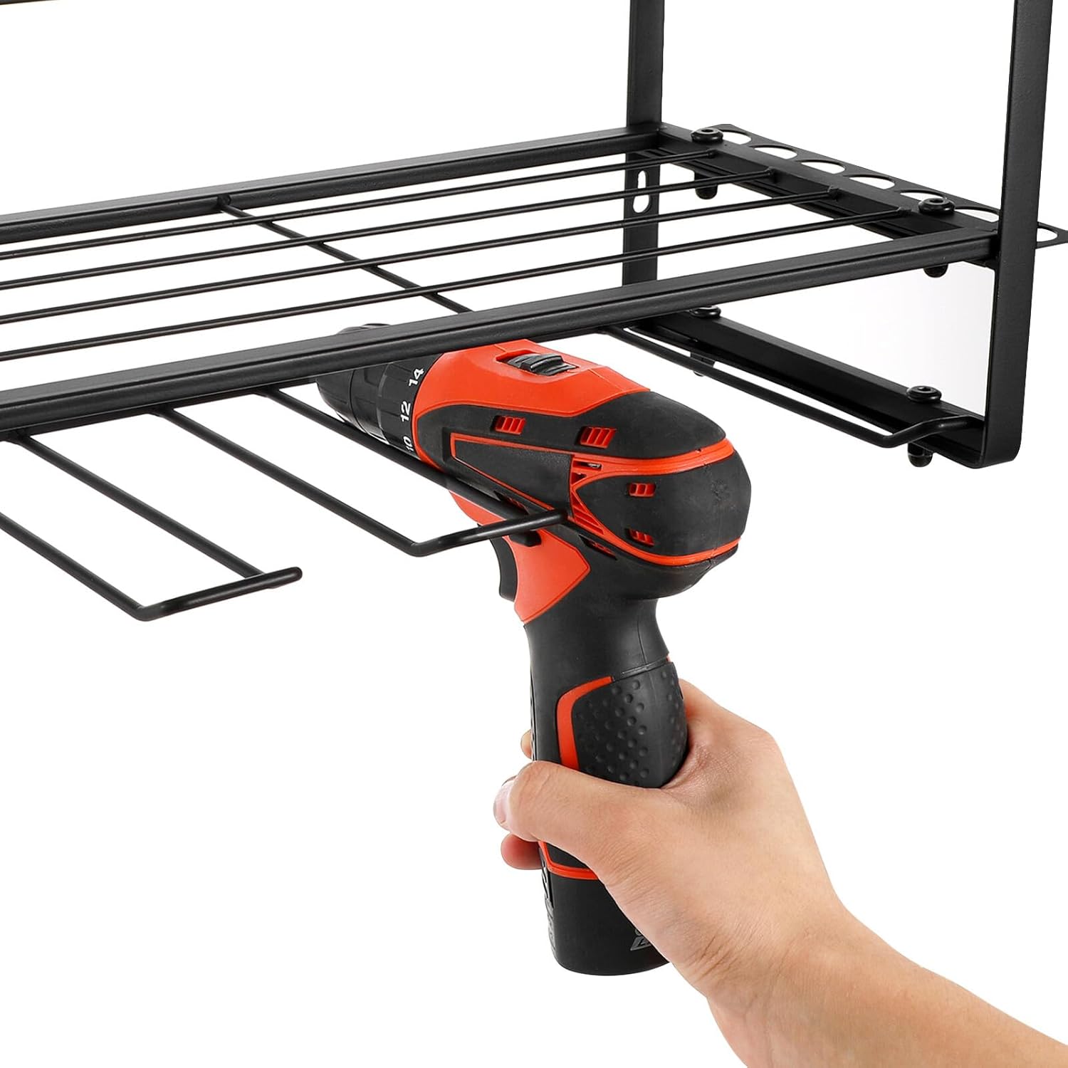 Uonlytech Power Tool Organizer Screwdriver Rack Wall Mount Garage Storage Holder Workshop Tool Rack Organizer for Home and Utility Room