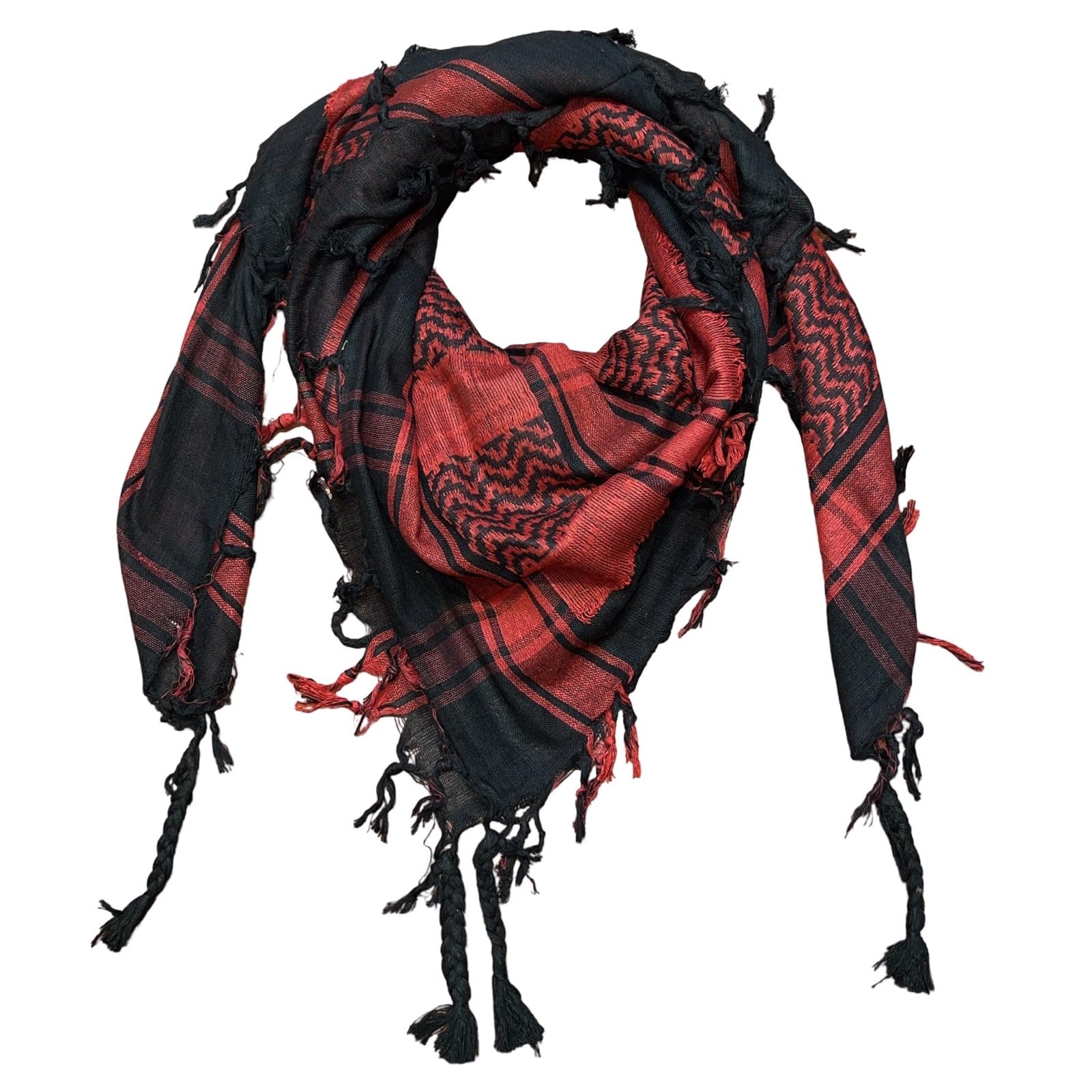 Shemagh Scarf 100% Cotton Military Keffiyeh Tactical Desert Arab Scarf for Men & Women