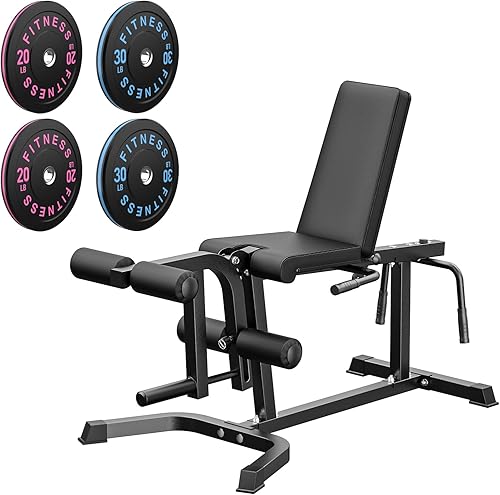 Miniatura 14 de PAPABABE Máquina de extensión y rizado de piernas, máquina ajustable de piernas, extensión de piernas sentadas y máquina de flexión de piernas