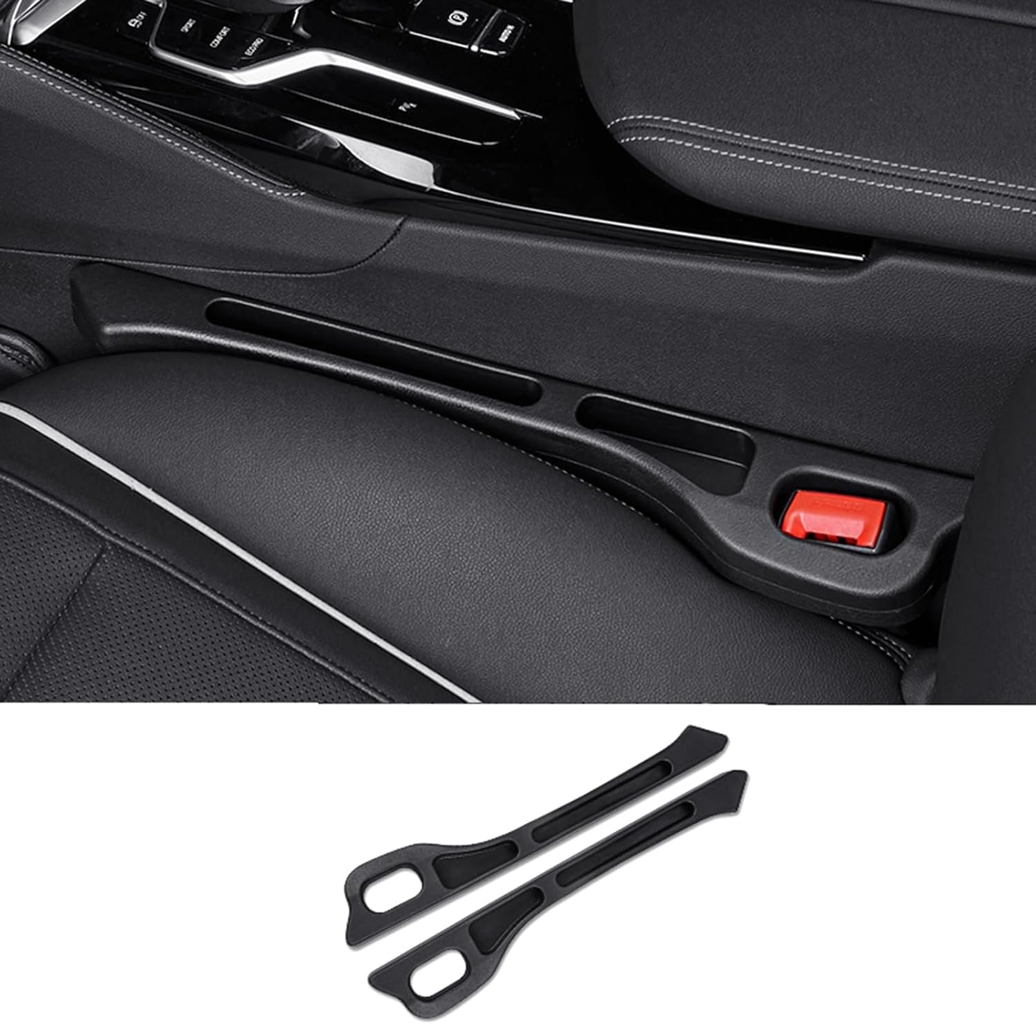 Pack of 2 Car Seat Gap Filler for Porsche Cayenne 9PA/955 92A/958 9YA/PO536 Joint Filler Seat Gap Storage Car Seat Organiser Gap Filler Car Seats A-Black