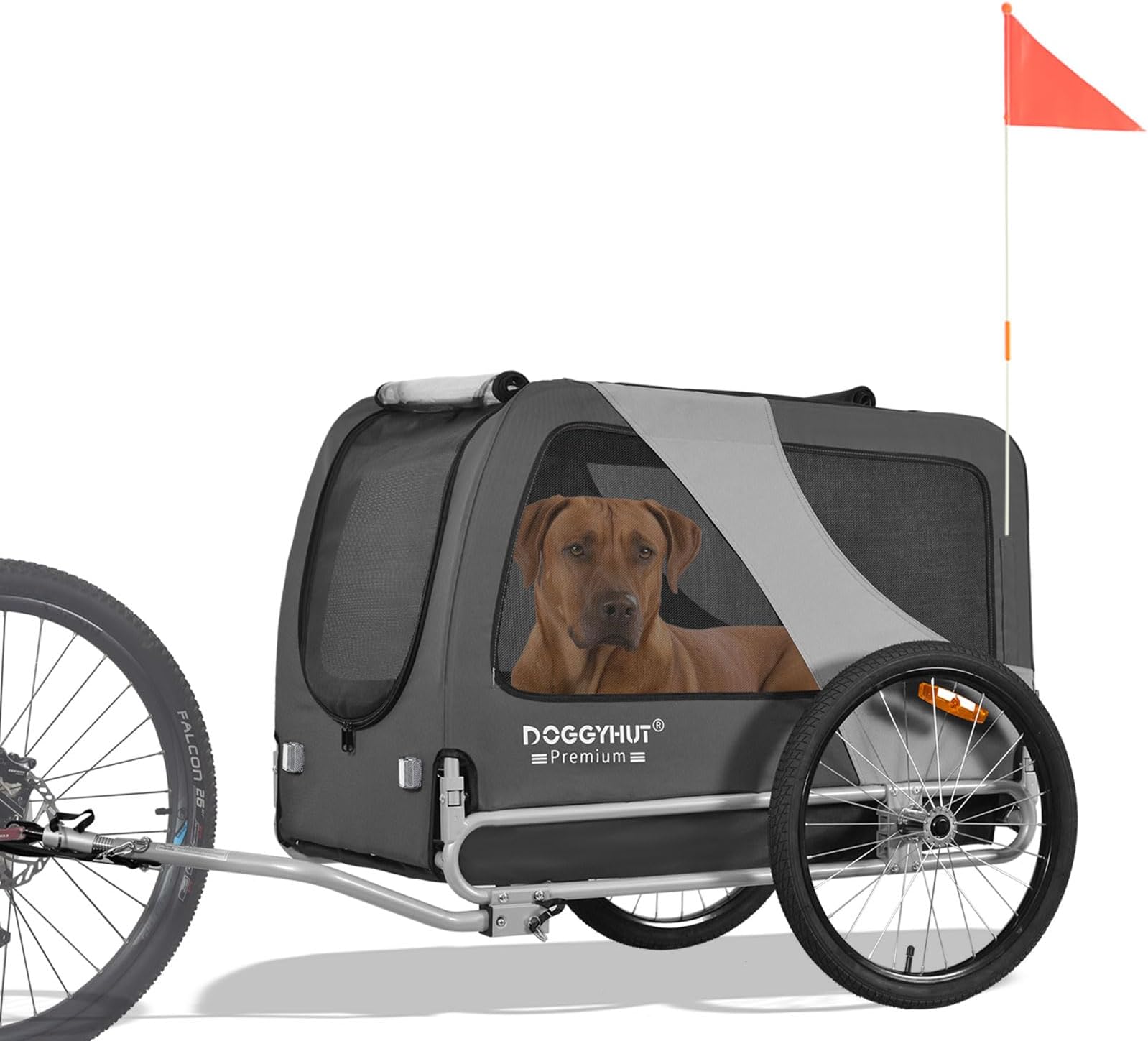 Premium XL Pet Bike Trailer for Large Dog or Multiple Small Dogs, Up to 100 lbs,Dog Bicycle Carrier,Low Center of Gravity,Easy Folding Frame Cart