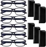 6 Pack Blue Light Blocking Reading Glasses for Women Men Quality Computer Readers Anti Eye strain Glare Eyeglasses