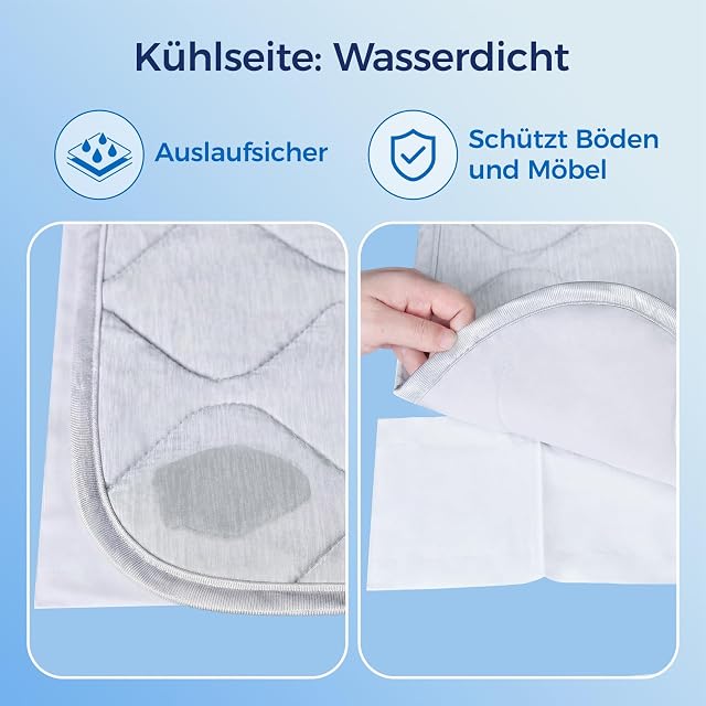 Foto 4 de 8 de Rywell Manta Fria para Perros 101x153cm,Impermeable,Uso por Doble Cara,Gris