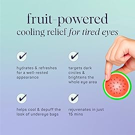 SpaLife Watermelon Cooling Eye Pads, 48 Hydrating Under Eye Patches for Puffiness, Dark Circles, and Tired Eyes, Infused with Hyaluronic Acid, Glycerin, and Vitamin C, Fruity Scent