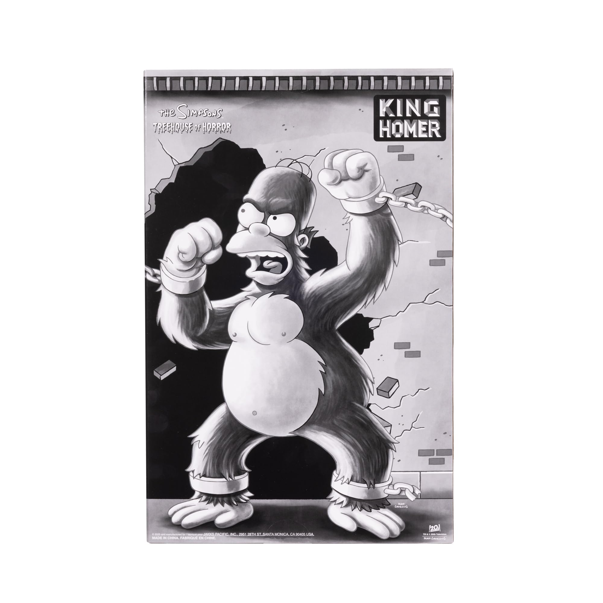 Peluche Collector Homer ROI Des Simpsons par Jakks Pacific, Sous Licence officielle, 40 cm de Haut, inspirée de l'épisode spécial Halloween, en fausse Fourrure Avec tête moulée, emballage Collector