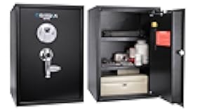 Barska Biometric Fingerprint Safe – Quick Access Security Safe with 2.5-Second Keyless Entry, Solid Steel Construction & Backup Key for Home, Office & Valuables Storage