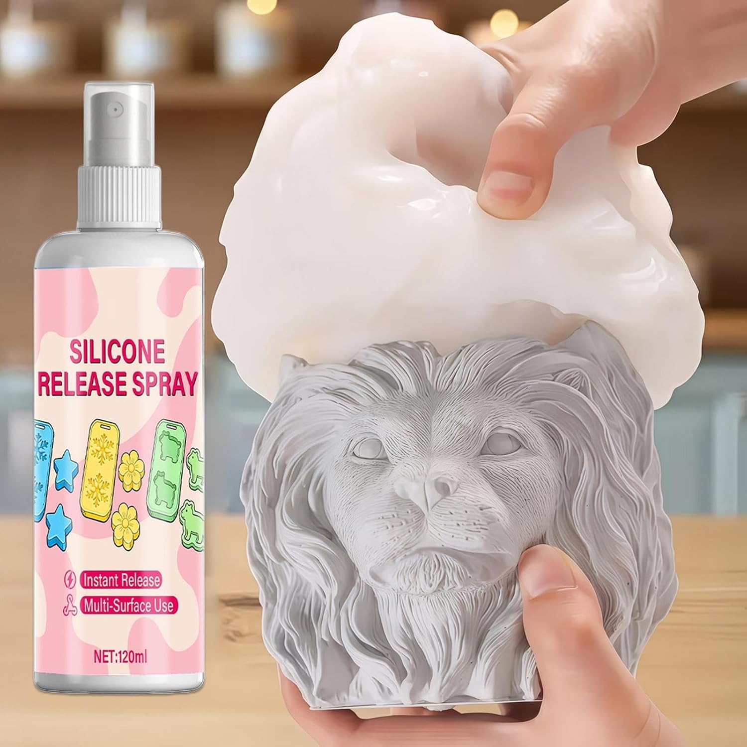 Mold Release Spray - 120ml Non-Stick Agent, Epoxy Release Agent for Separating, Exterior Releasing Device, Workshop Accessory with Crafting-Flair, Production Tool for Coating, Spraying and Detaching