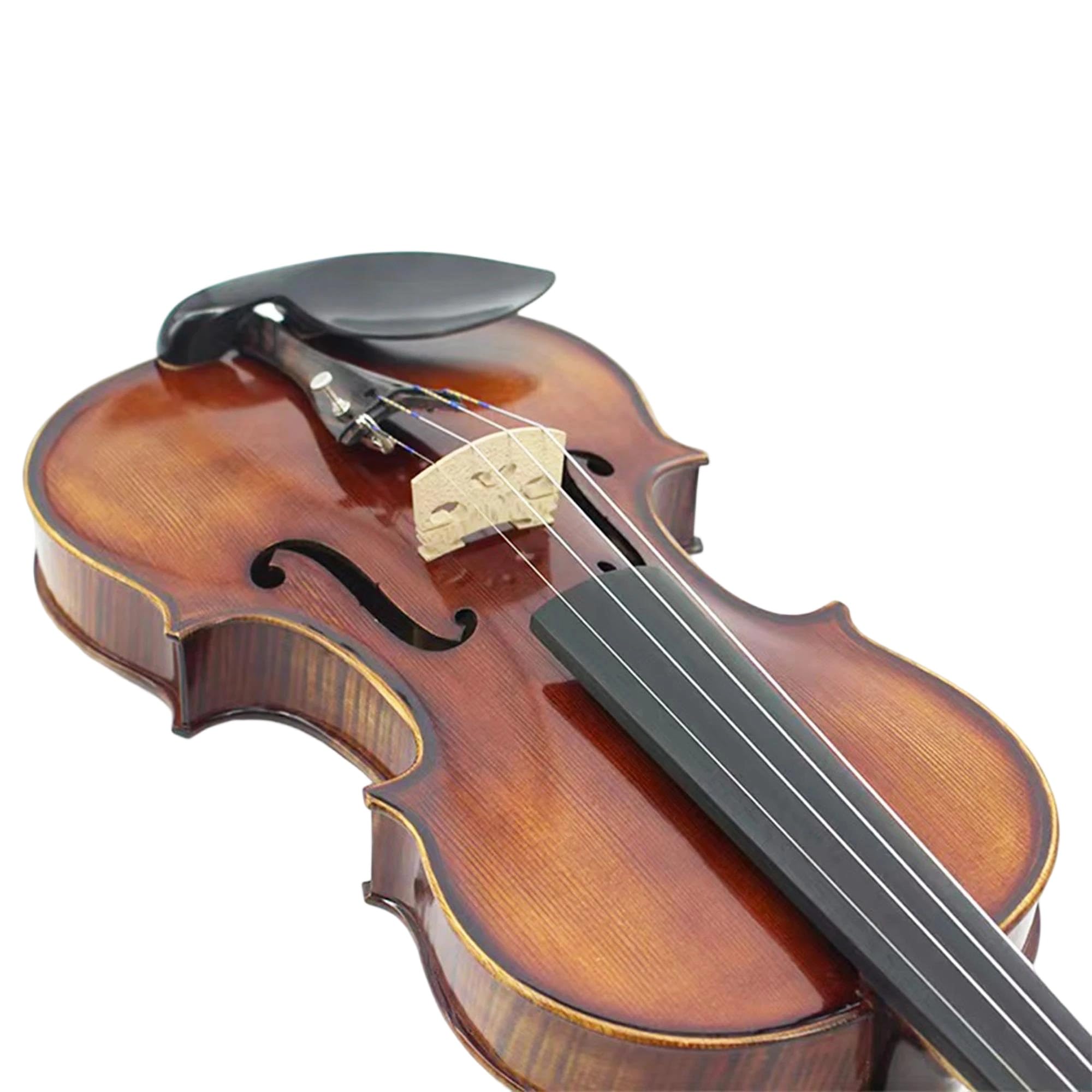 Skrzypce Instrumenty Muzyczne Ręcznie Robione Akcesoria Do Skrzypiec Z Hebanu 4/4 Twardym Futerałem Podpórką Na Ramię Smyczkiem I Tłumikiem(1-4)